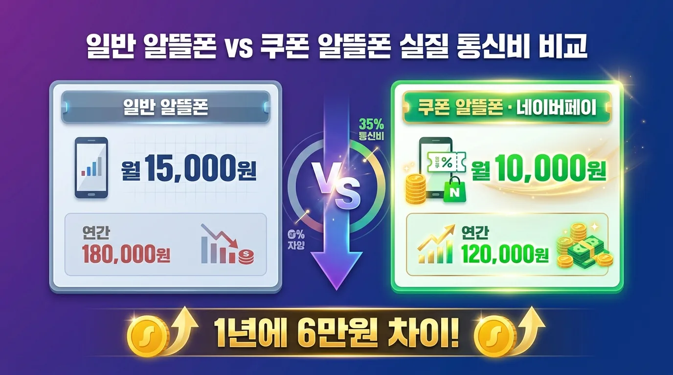 알뜰폰 일반 vs 쿠폰 요금제 혜택 비교
