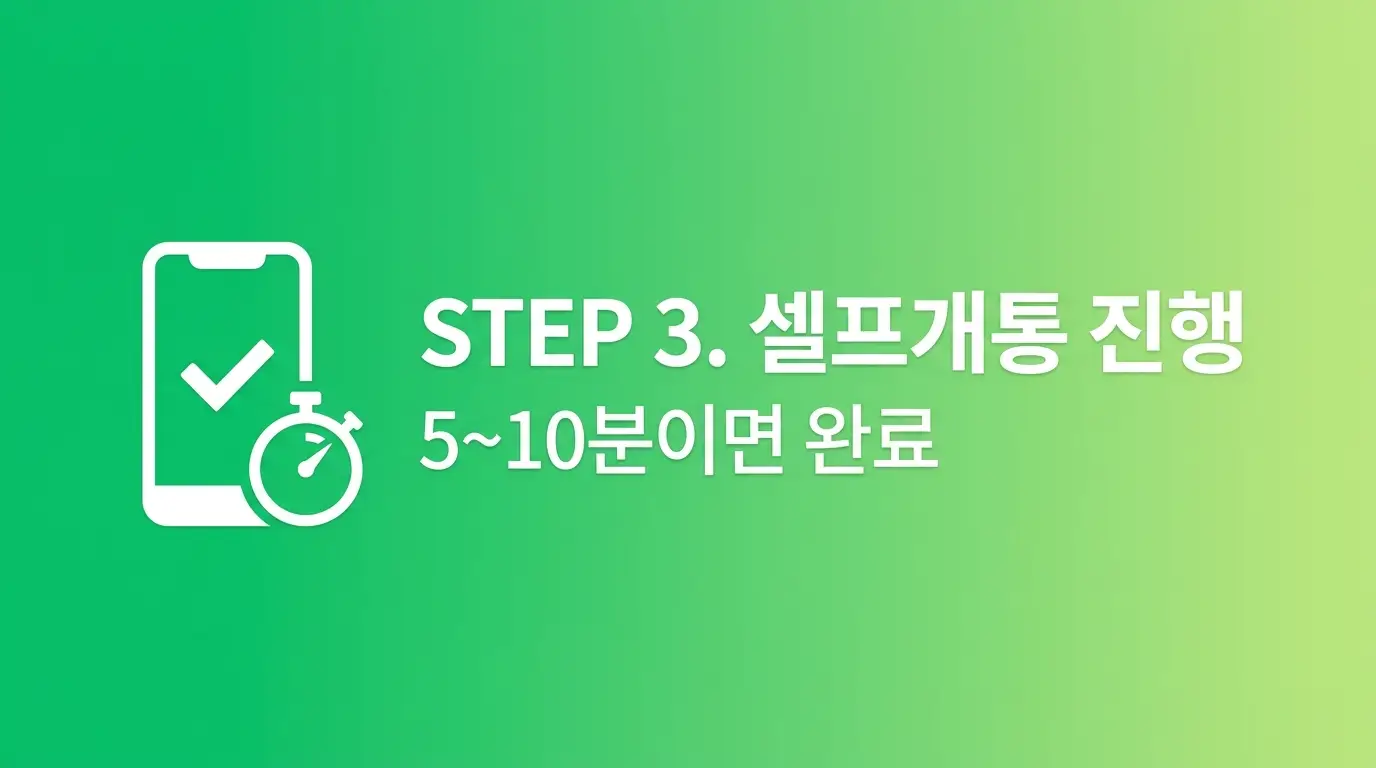 선불폰 개통 처음인데 유심 하나로 10분 안에 끝내는 순서 정리