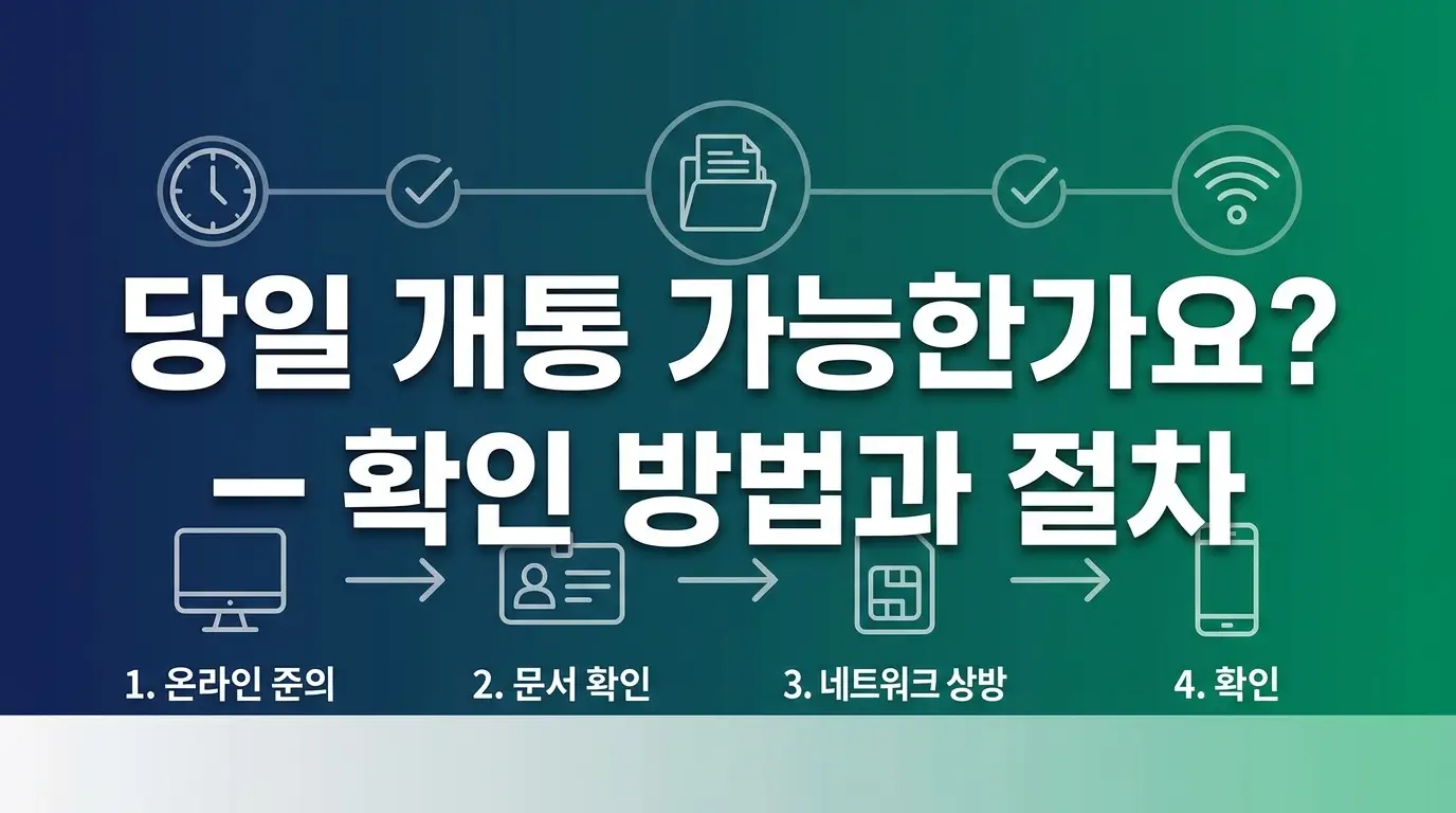 신불자인데 선불폰 개통 되는지, 앤텔레콤 KT망으로 당일 확인하는 법