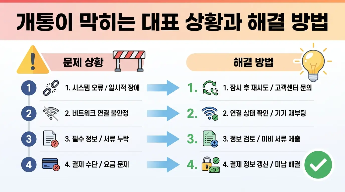 알뜰폰 바로 개통 가능한 상황과 불가한 상황, 조건 기준으로 구분 정리