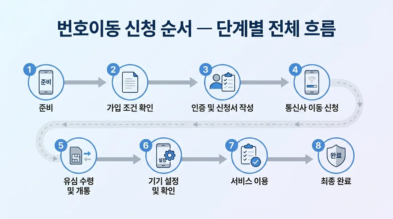 후불폰 집에서 번호이동 완료하는 순서, 대리점 없이 온라인 신청 절차