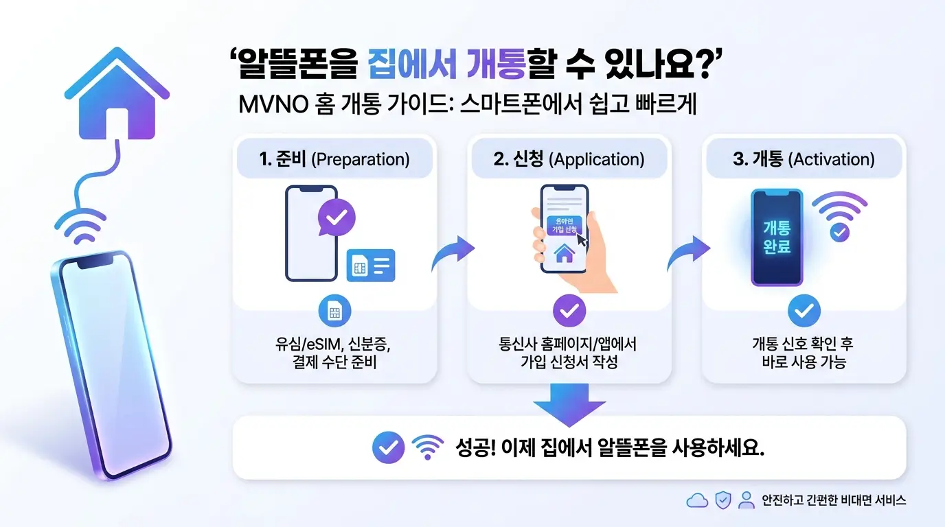 알뜰폰 집에서 개통하는 전 과정, 앱 설치부터 유심 등록까지 단계 정리