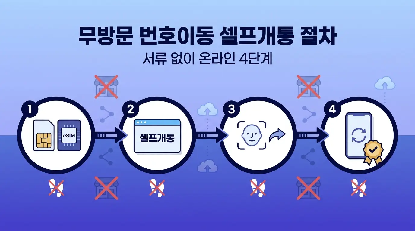 후불폰 번호이동 무방문으로 하는 법, 서류 준비 없이 온라인 완료 순서