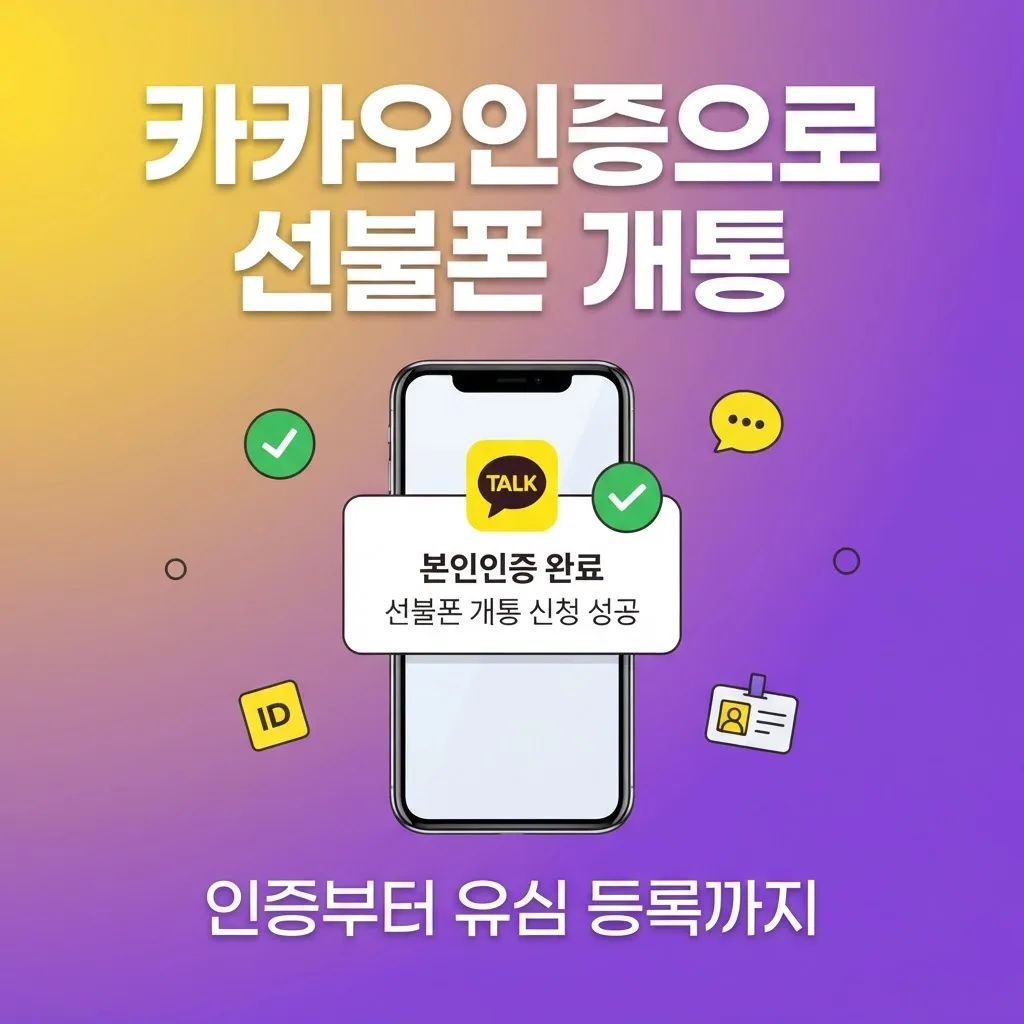 카카오인증으로 선불폰 개통하는 법 | 인증부터 유심 등록까지 한 번에