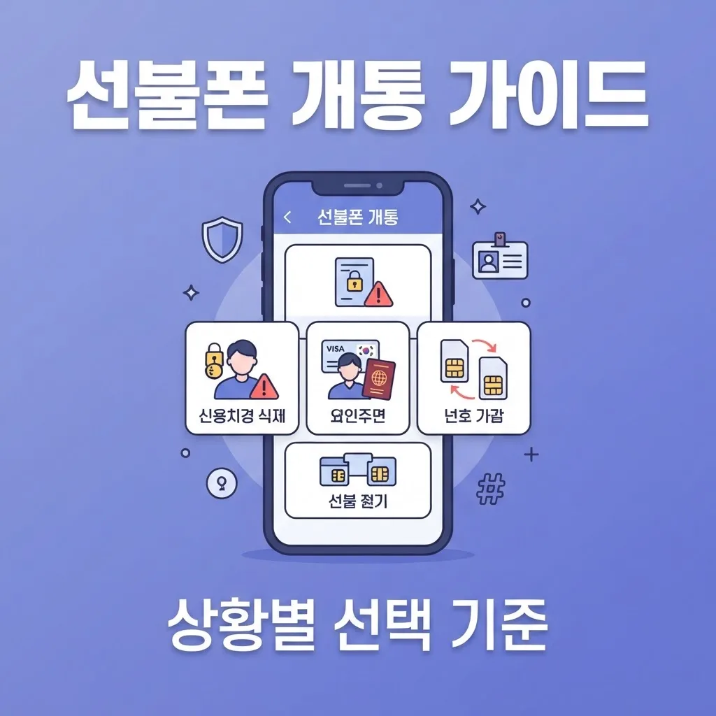 선불폰 개통 가이드, 상황별 선택 기준과 절차 총정리