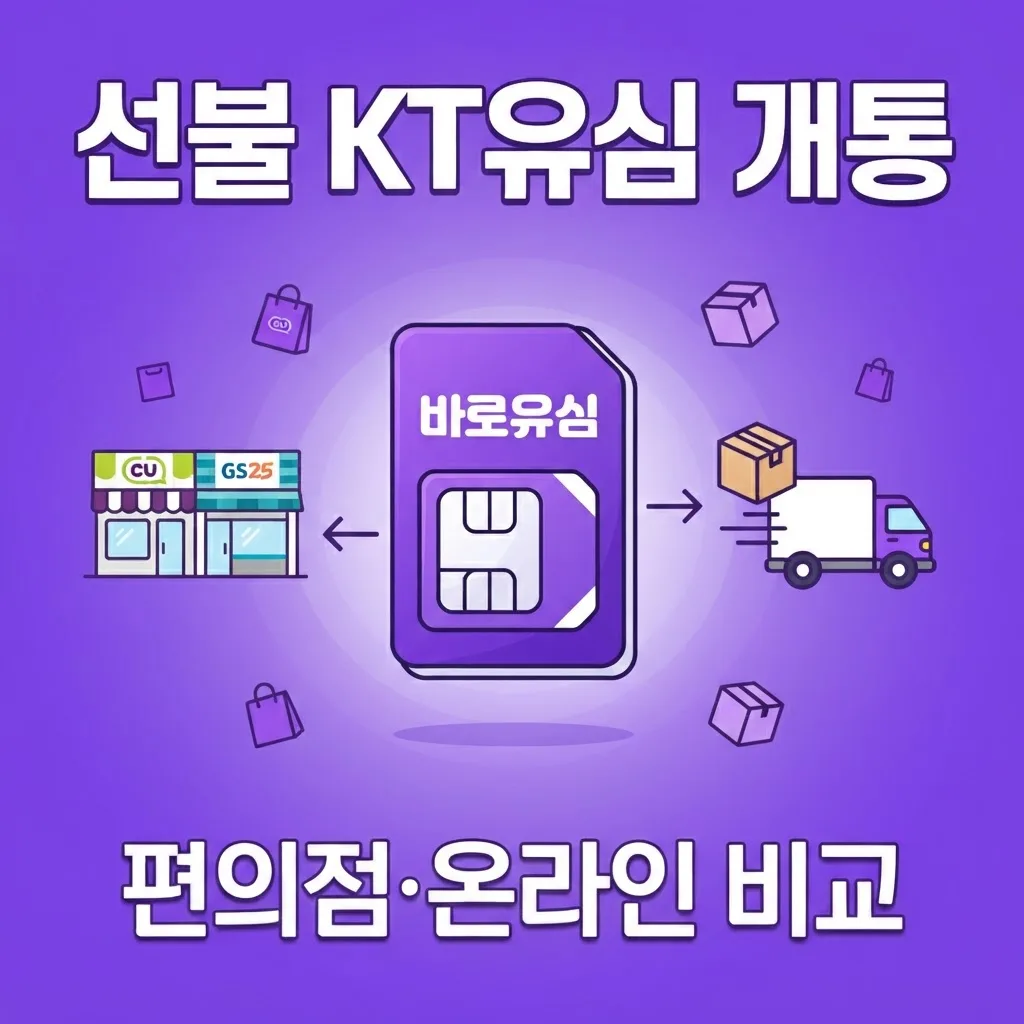선불 KT유심 개통 가이드, 편의점·온라인 구매처 비교 총정리