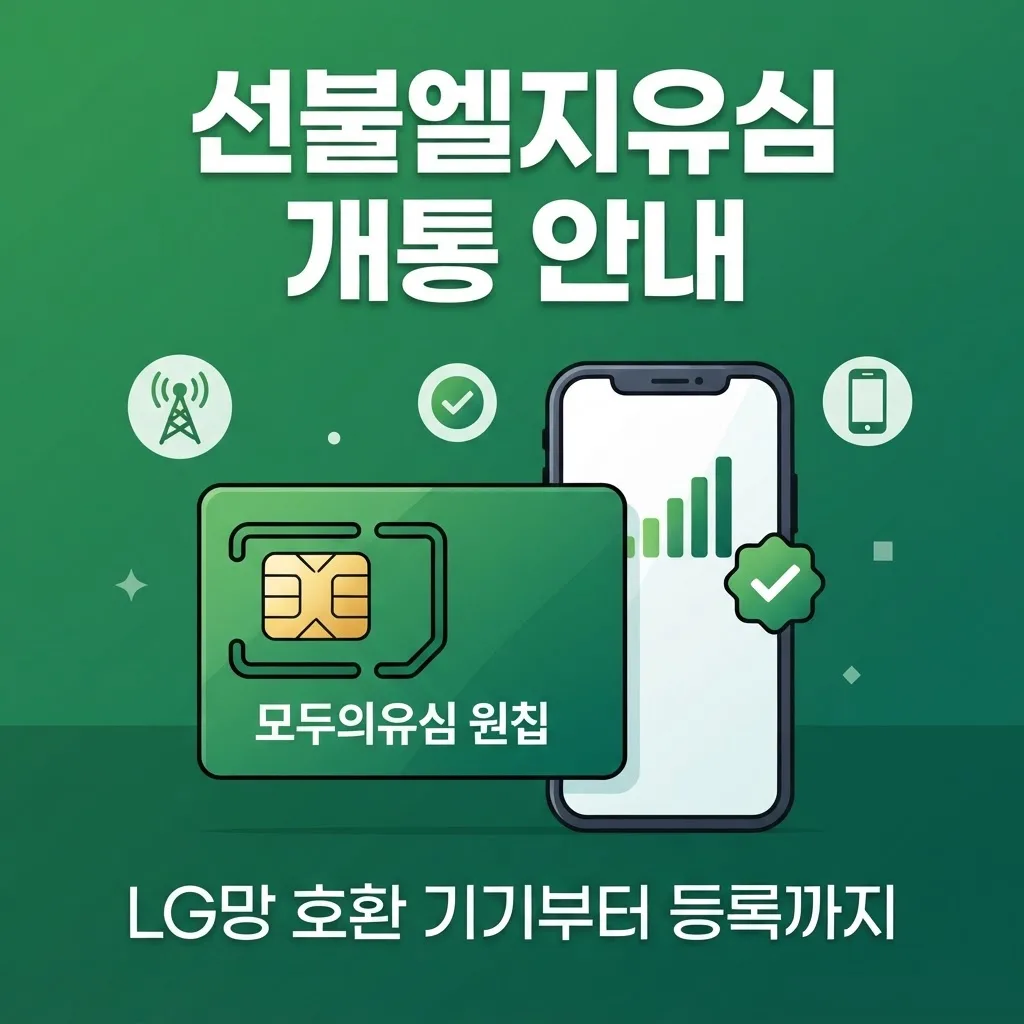 선불엘지유심 개통 원하는데 LG망 호환 기기 확인부터 등록까지 안내
