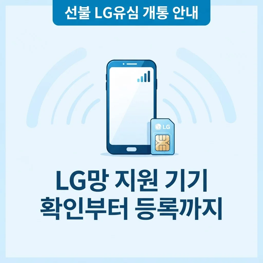 선불 LG유심 개통 방법, LG망 지원 기기 확인부터 등록까지 전 과정