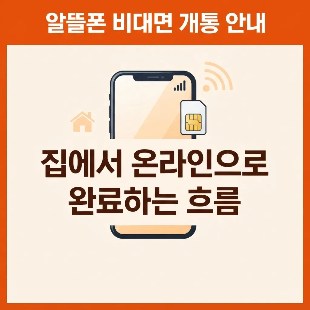 알뜰폰 개통 순서 모를 때, 온라인 비대면으로 집에서 완료하는 흐름 안내