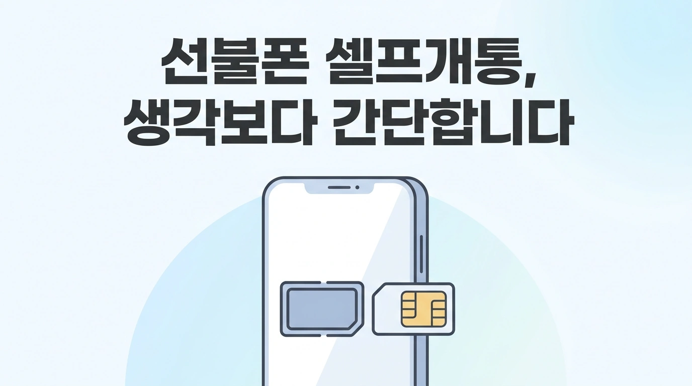 선불폰 셀프개통 절차와  안면인증 실패시 대처방법 정리