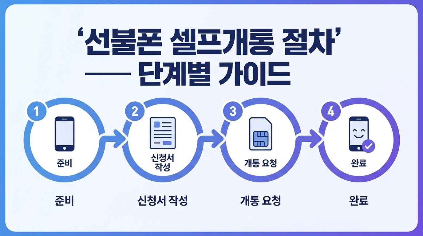선불폰 셀프개통 절차와  안면인증 실패시 대처방법 정리