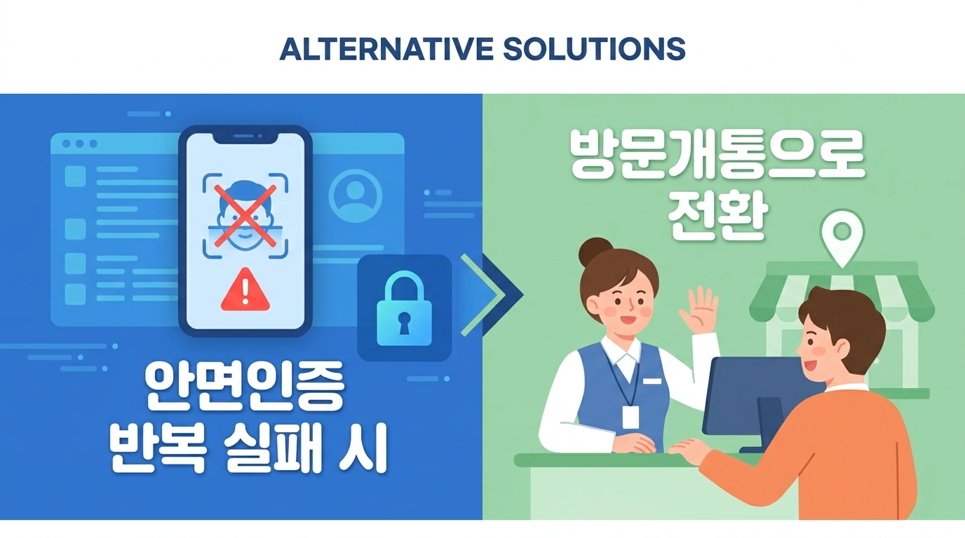선불폰 셀프개통 절차와  안면인증 실패시 대처방법 정리