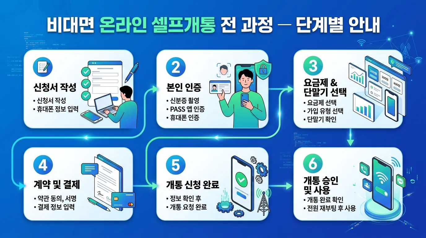 논산 알뜰폰 선불유심 지점 방문 없이 비대면 온라인 셀프 개통방법 정리