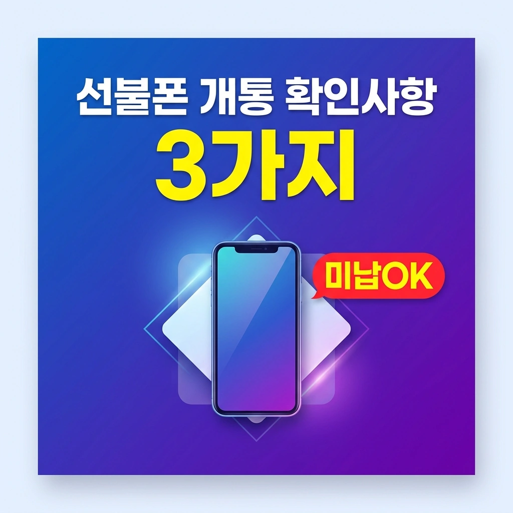 선불폰 개통 전에 확인해야 할 3가지, 미납 있어도 되는지부터 정리