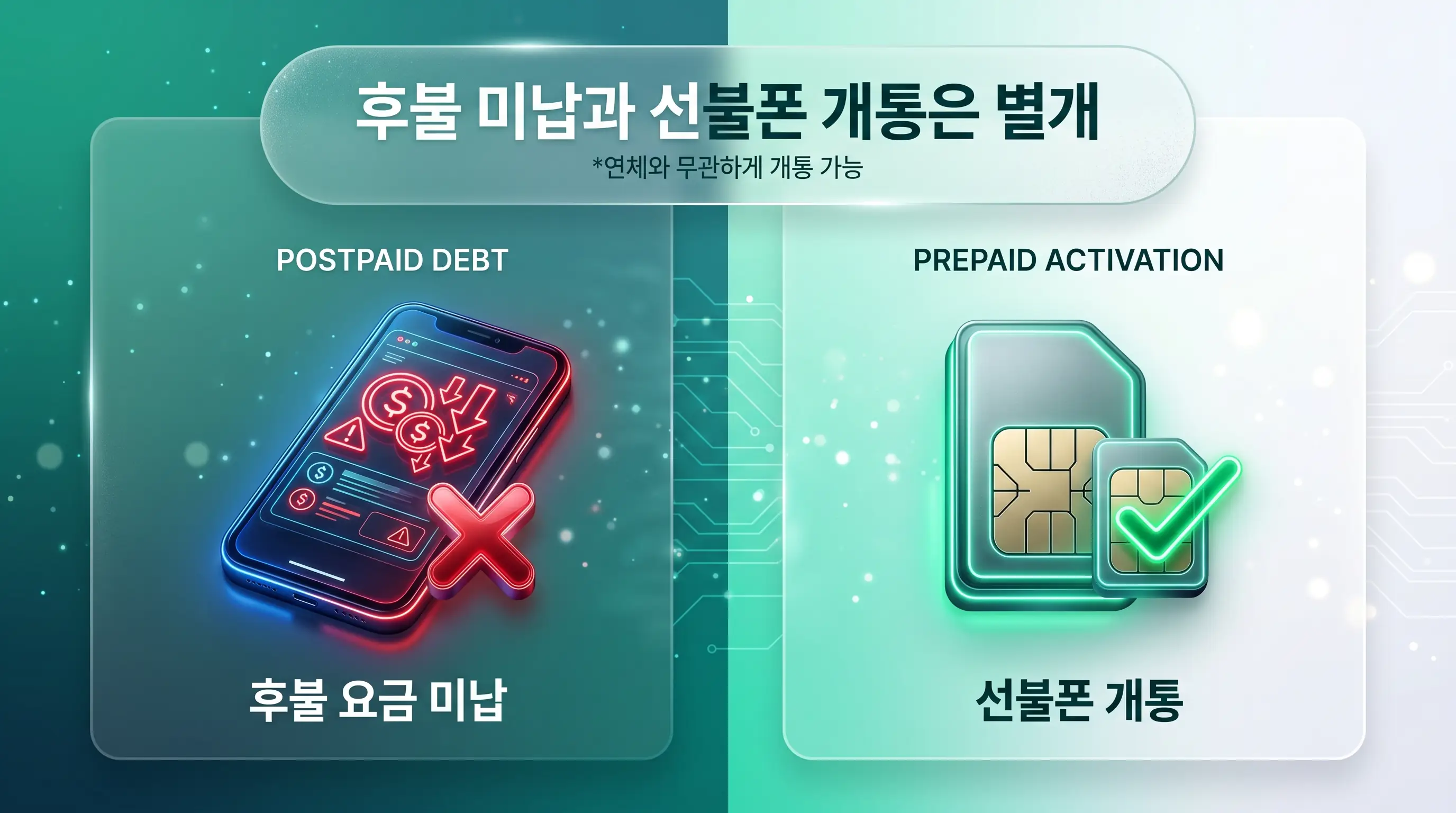 후불폰 미납 중 선불유심으로 카카오톡 사용 가능