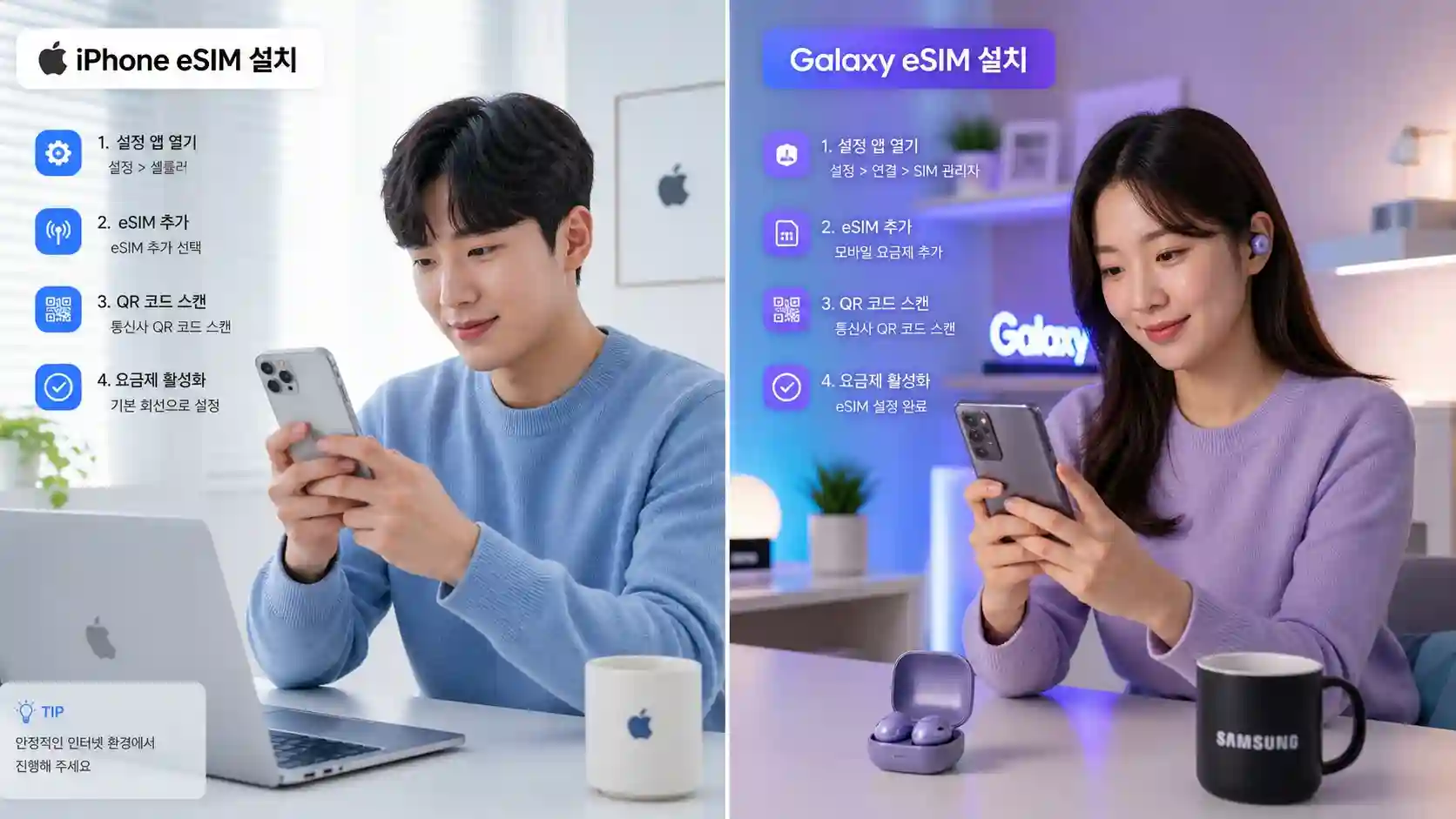 eSIM(이심)으로 알뜰폰요금제 셀프개통하는 방법