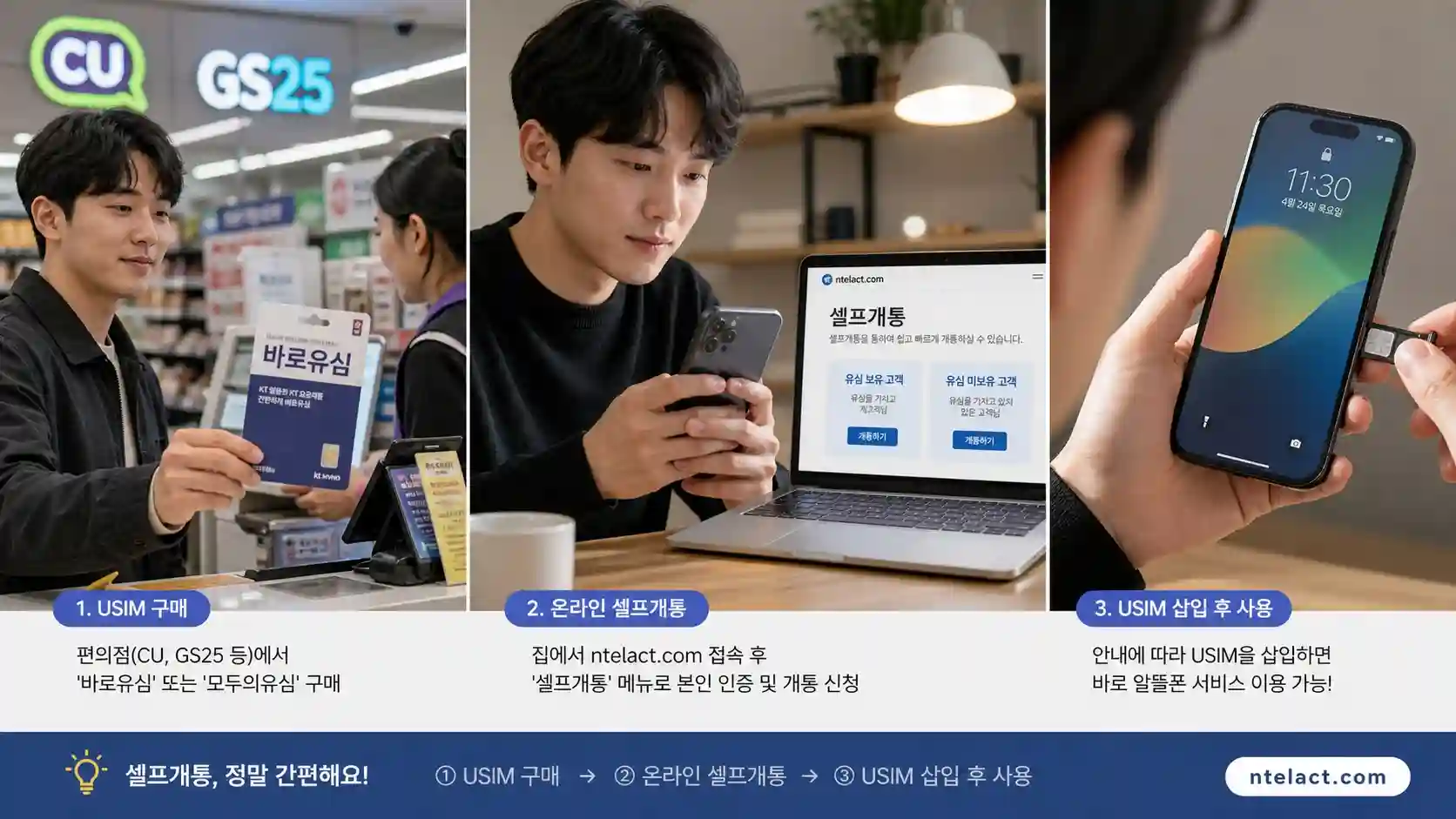 자급제폰 최저가 구입방법 및 알뜰폰 셀프개통 방법