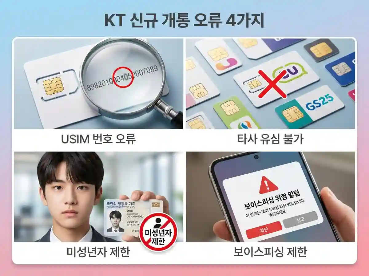 KT 알뜰폰 셀프개통 오류 - 원인과 해결법