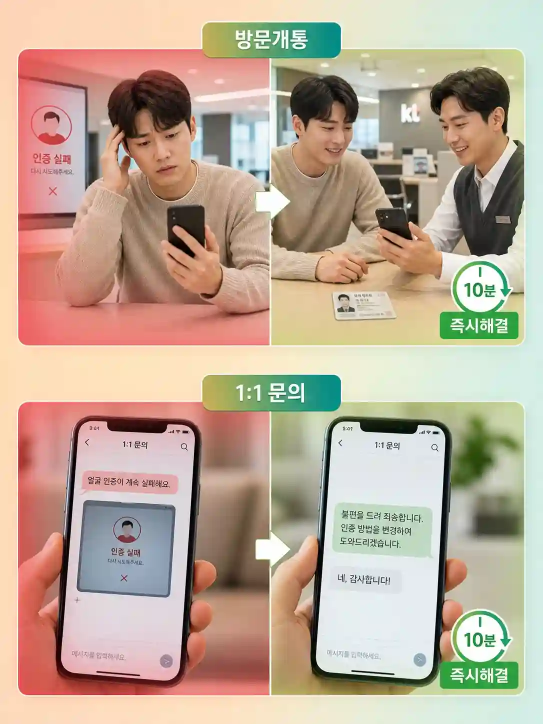 알뜰폰 안면인증 실패 — 원인 7가지와 즉시 해결법