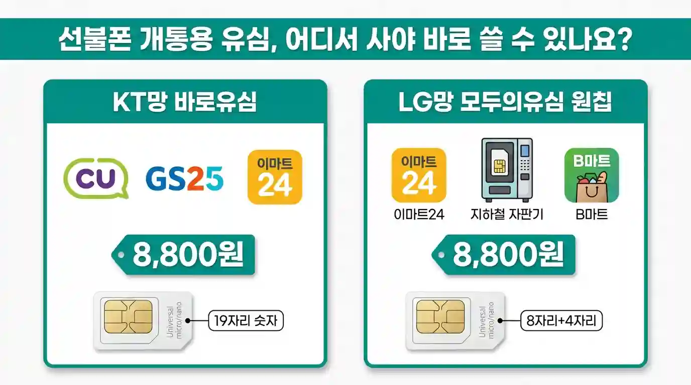선불폰 유심, 다이소 vs 편의점 — 뭐가 다르고 어디서 사야 할까