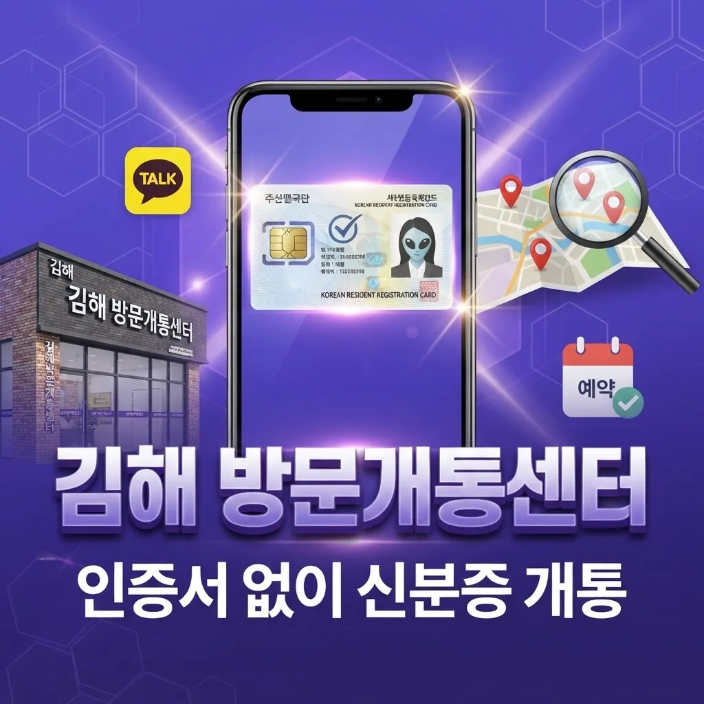 김해선불폰 방문개통센터 위치 및 인증서 없이 개통방법