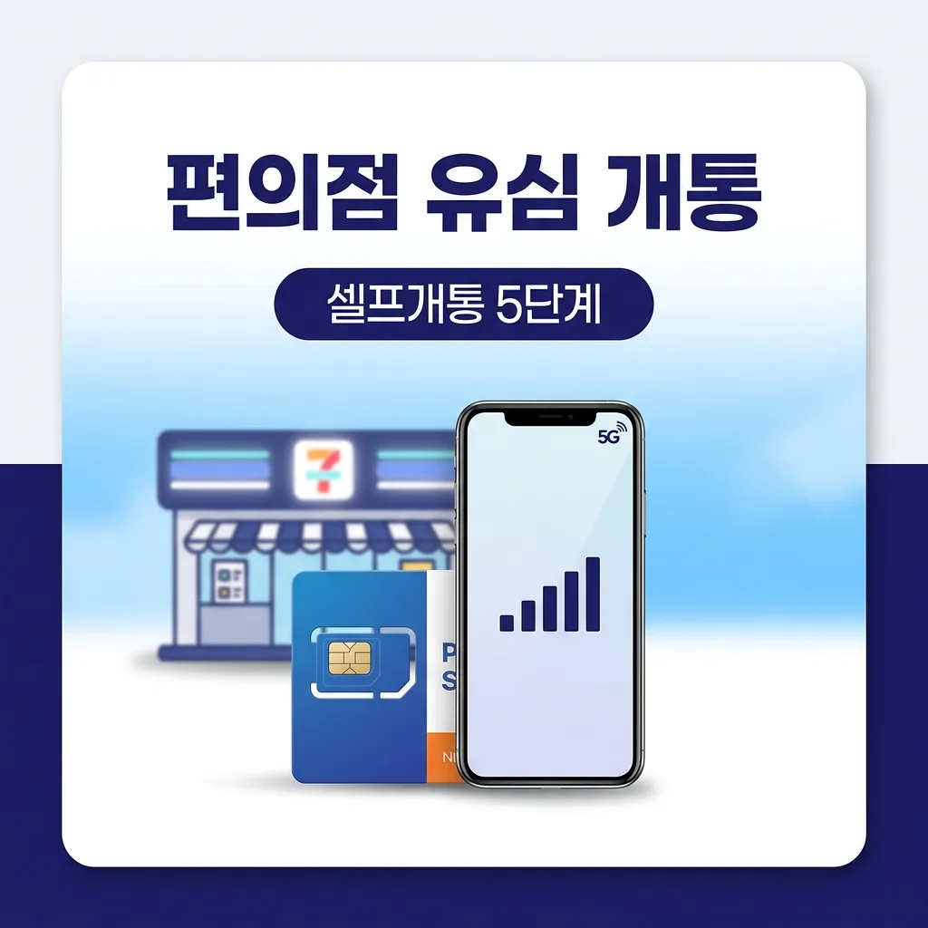 편의점 유심 개통 방법 | 선불유심 구매 후 셀프 개통 5단계