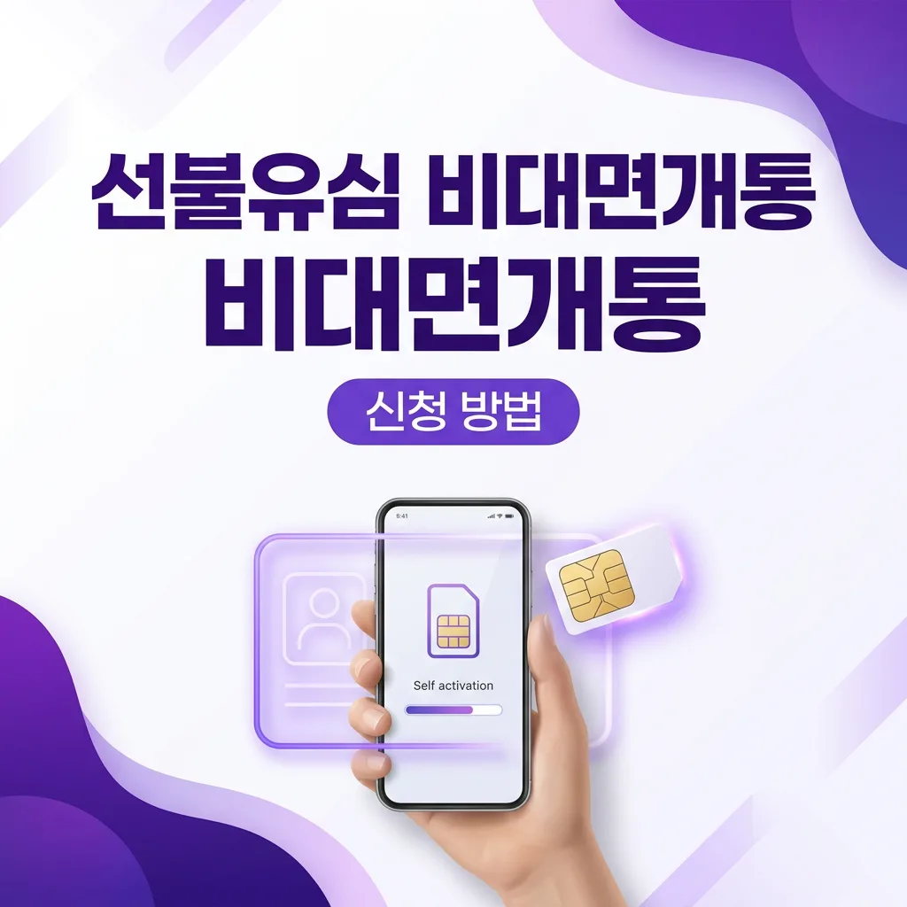 선불 유심 비대면개통 신청방법