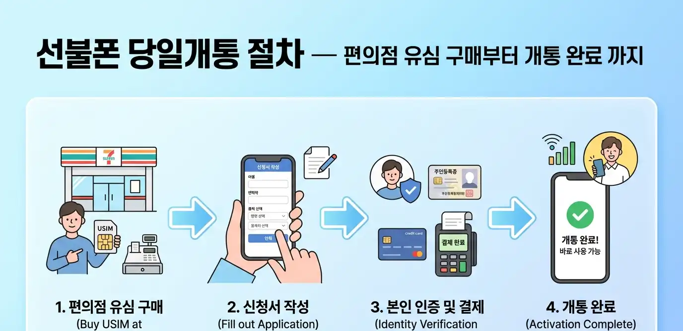 번호 정지 걱정돼서 선불폰 당일개통 가능했던 조건 정리