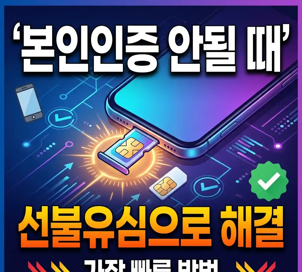 본인인증안될때 선불유심으로 가장 빠르게 해결하는 방법 안내