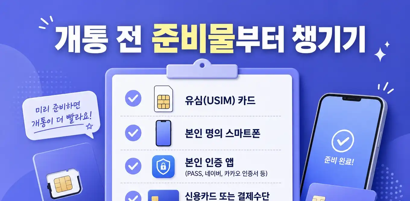 5G요금제 선불유심 비대면 개통 순서 안내