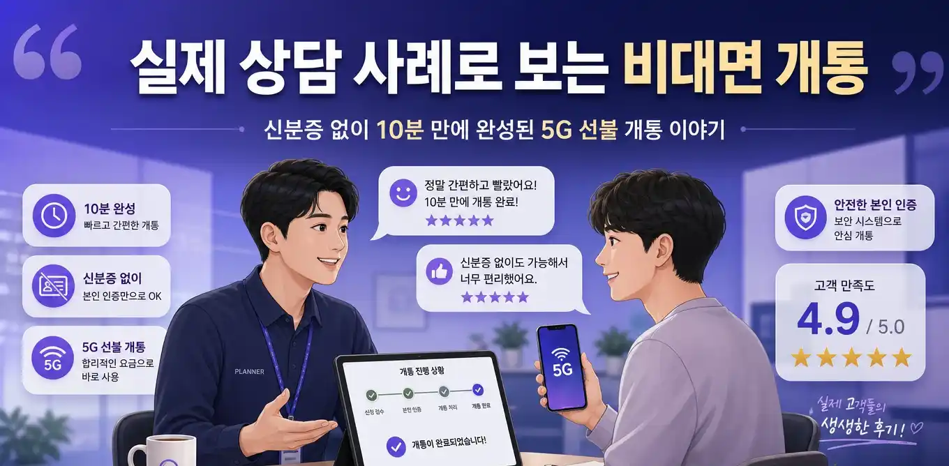 5G요금제 선불유심 비대면 개통 순서 안내