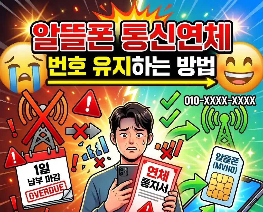 알뜰폰 통신연체 상태에서 번호 유지하는 방법 안내