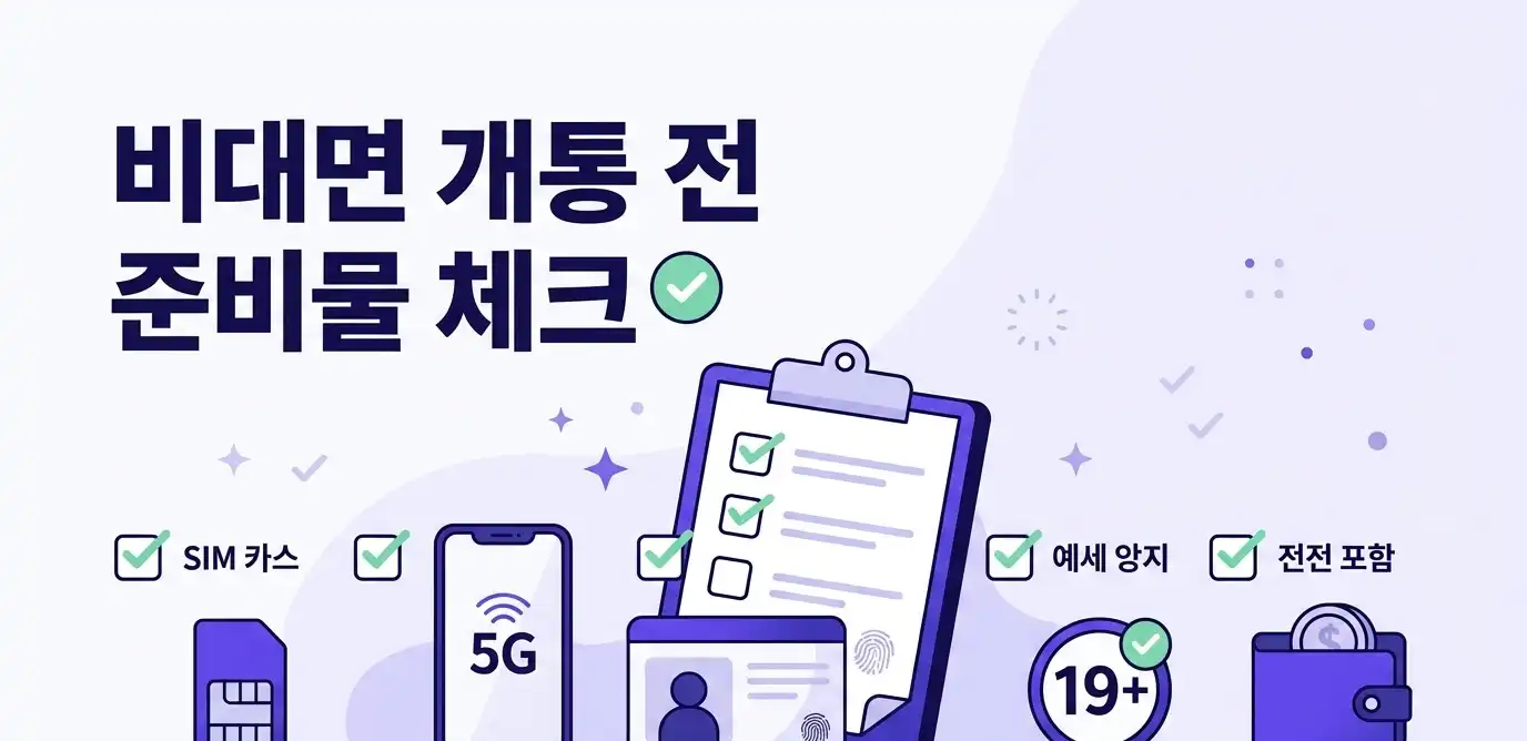 5G요금제 선불유심 비대면 개통 순서 안내