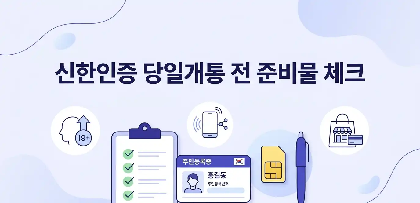 신한인증으로 당일개통 가능한 방법 정리