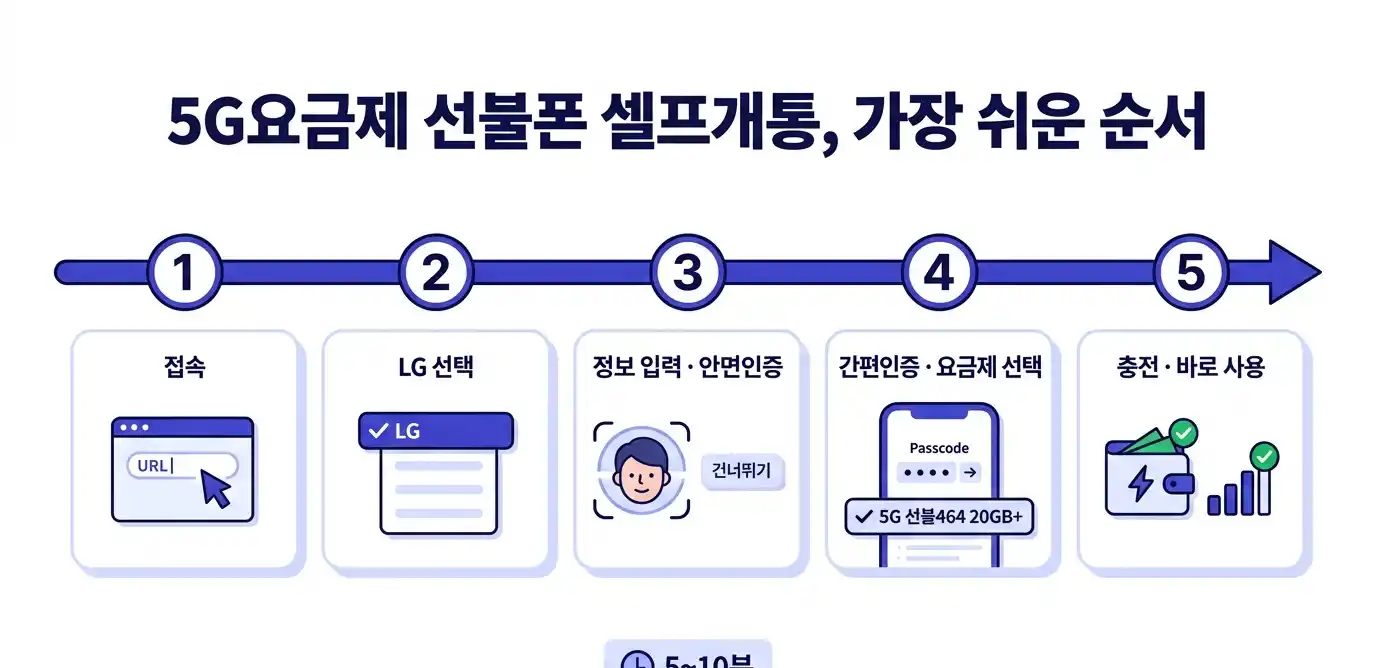 5G요금제 선불폰 셀프개통 가장 쉬운 방법 정리