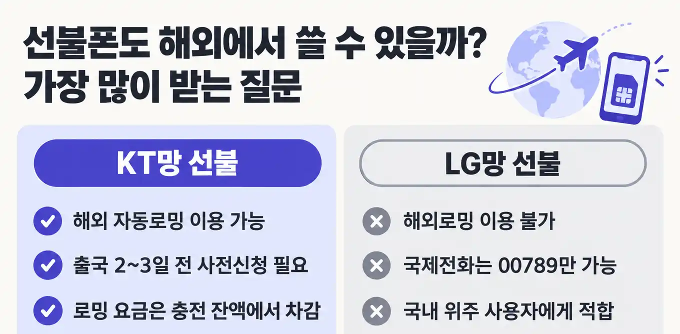 KT선불폰 해외출장 때문에 로밍 설정하고 사용해본 후기