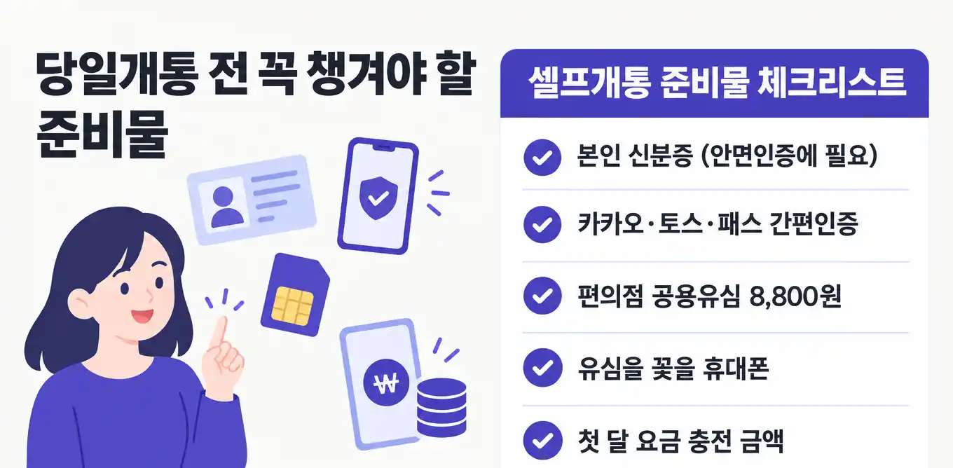 신용불량자 선불유심 당일개통 준비물과 절차 안내