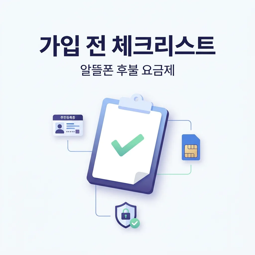 알뜰폰 후불 요금제 가입 전 체크리스트, 가입 심사 기준과 필요 서류 한눈에 보기