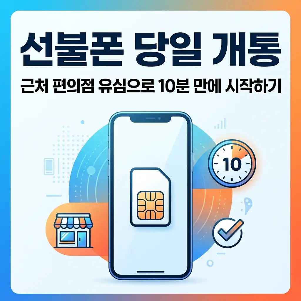 선불폰 당일 개통, 근처 편의점 유심으로 10분 만에 시작하기