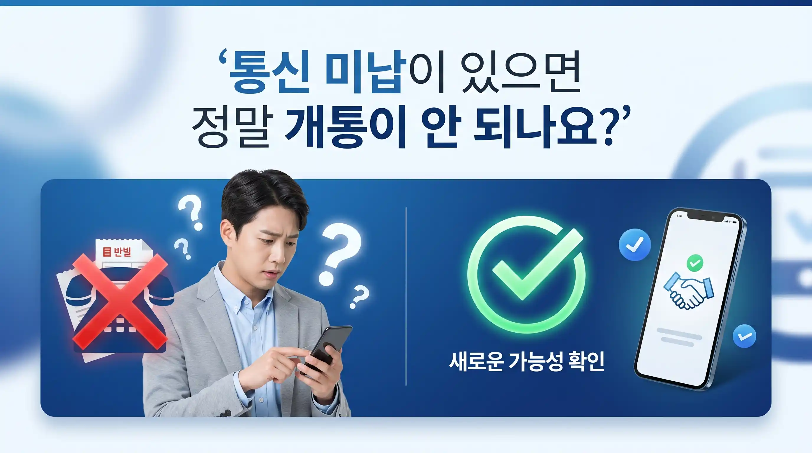 통신 미납 있어도 휴대폰 쓸 수 있어요 — 신용조회 없는 알뜰폰 개통 방법