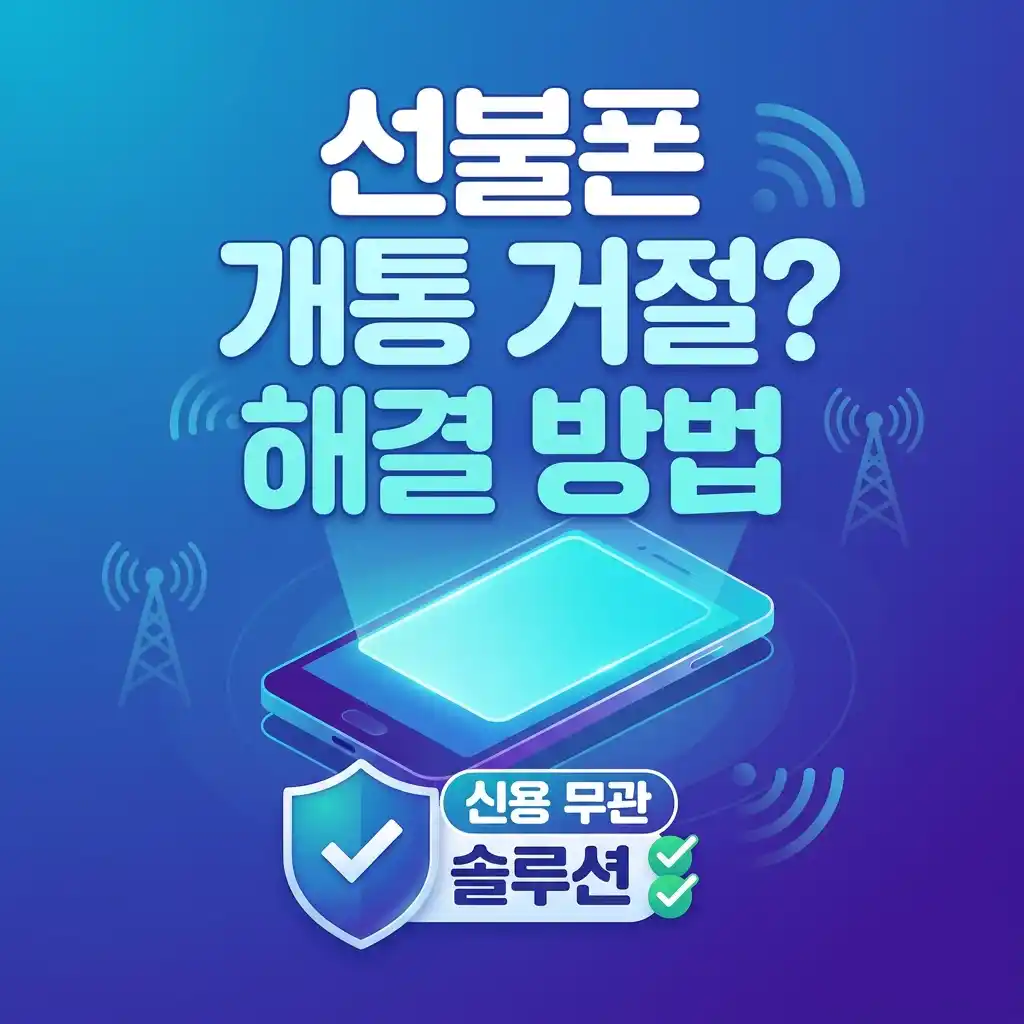 선불폰 개통 거절됐다면 — 신용·미납 문제 없이 본인 명의로 개통하는 방법
