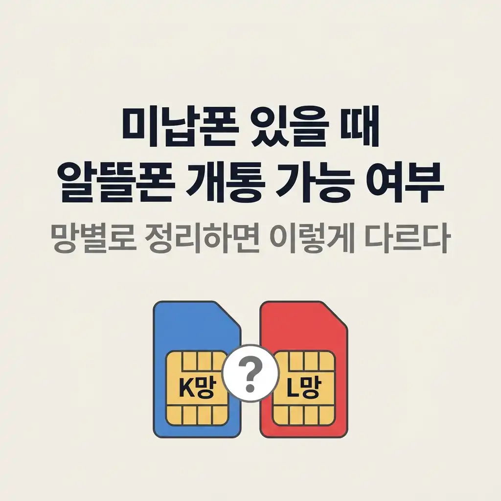 미납폰 있을 때 알뜰폰 개통 가능 여부 망별로 정리하면 이렇게 다르다