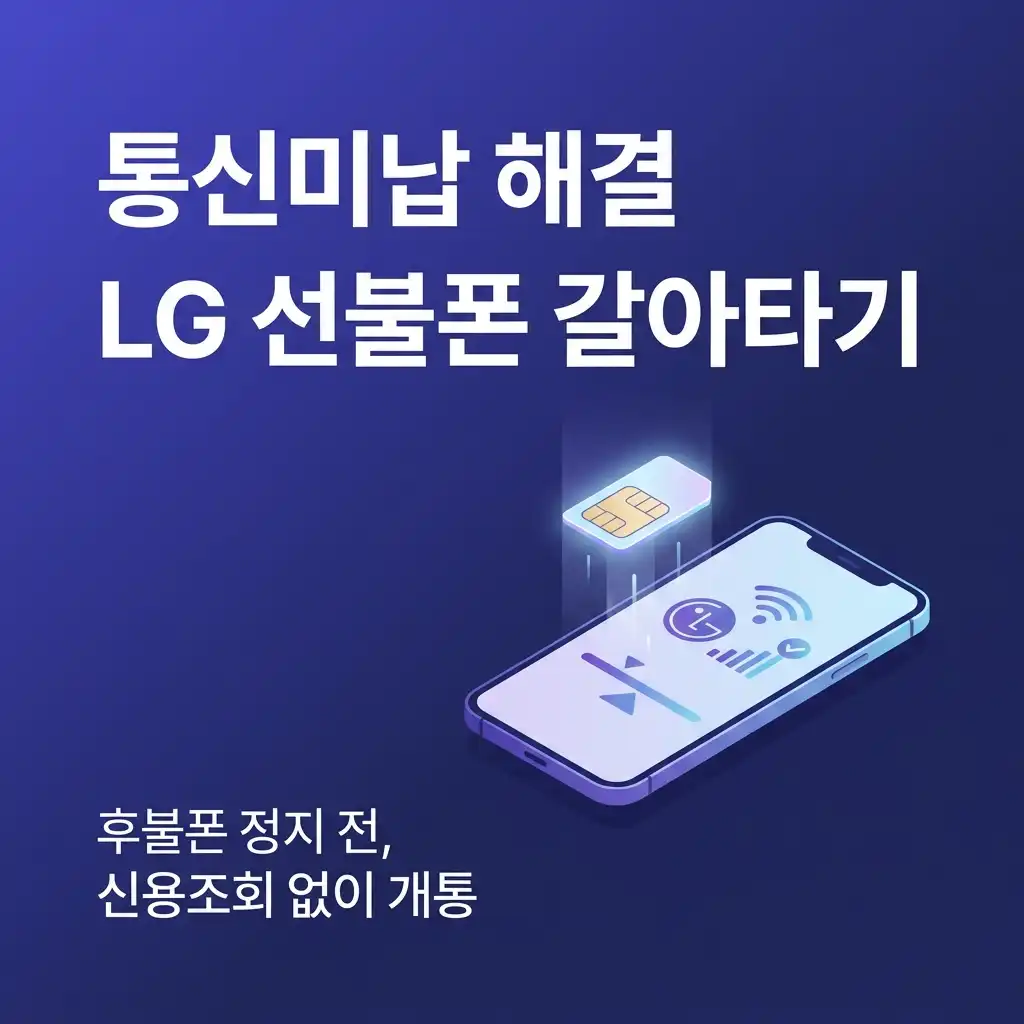 통신미납 3개월 넘겼을 때, 후불폰 막히기 전에 LG 선불폰으로 갈아타는 순서