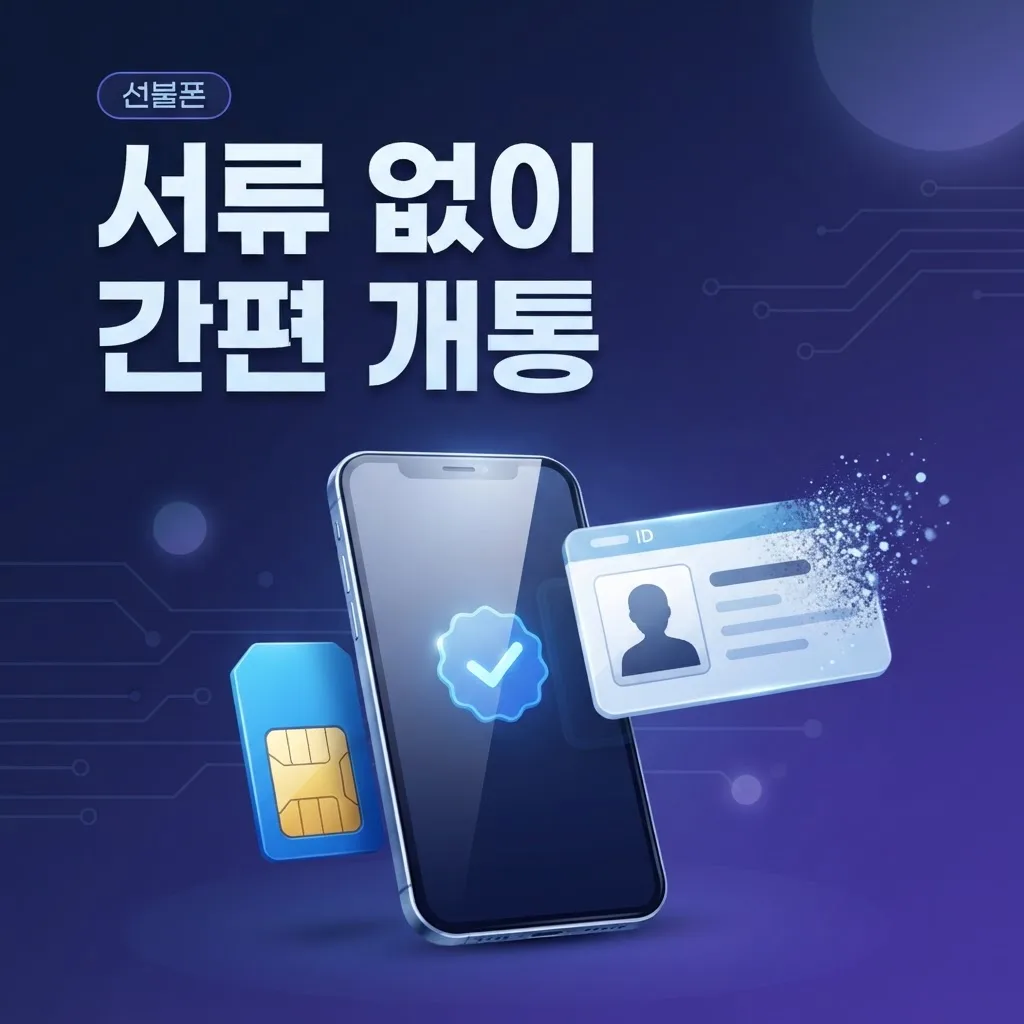 신분증만 있으면 되는 줄 알았는데 서류 때문에 막히셨나요? 선불폰 개통이면 간단히 해결됩니다
