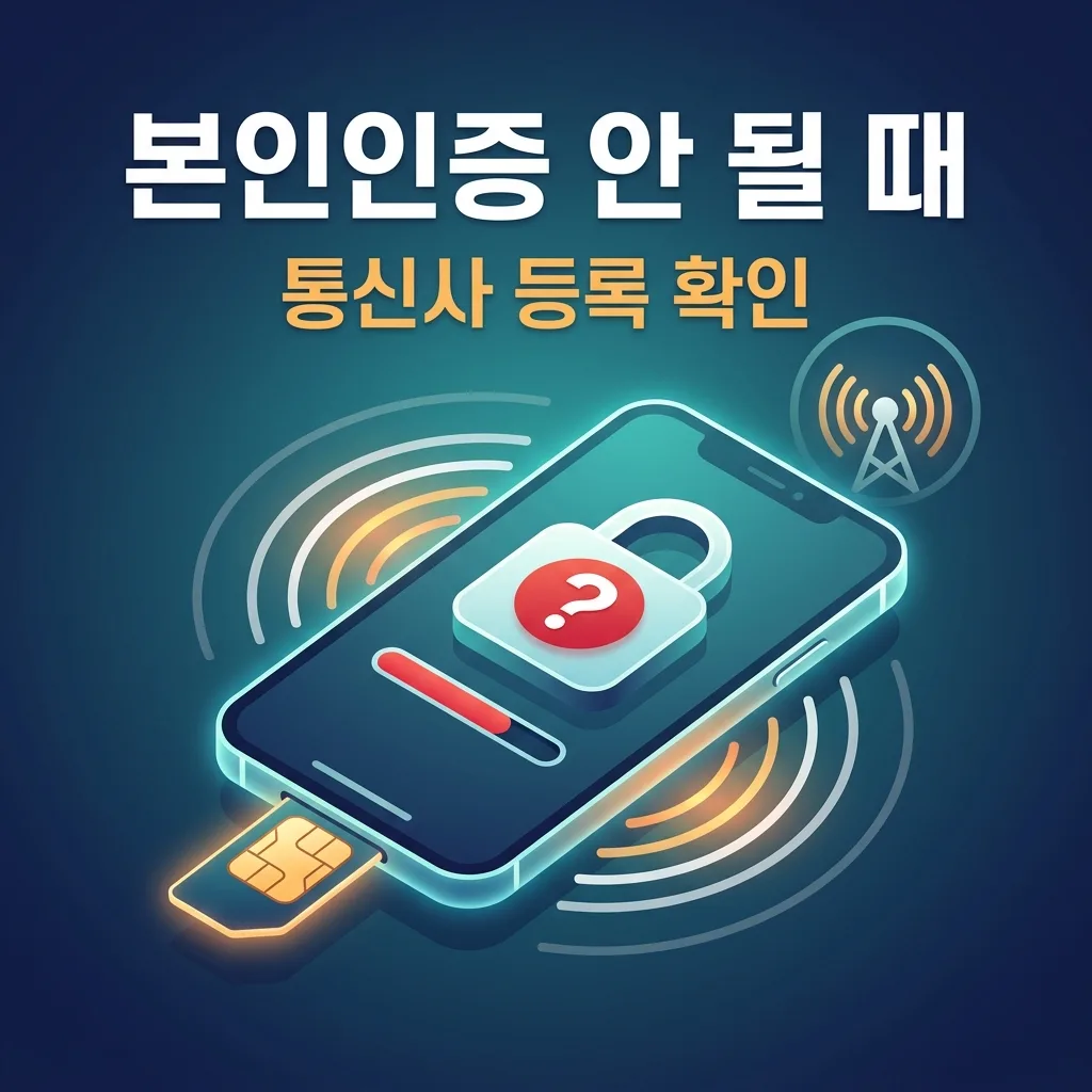 선불유심 개통 후 앱 본인인증이 안 될 때 통신사 등록 확인하는 방법 순서