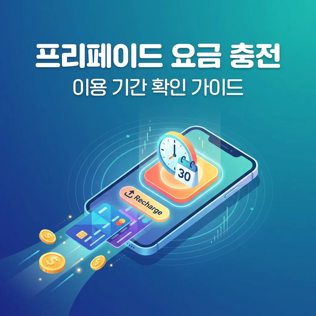 프리페이드 요금 충전 방법과 이용 기간 확인 시 알아둘 사항