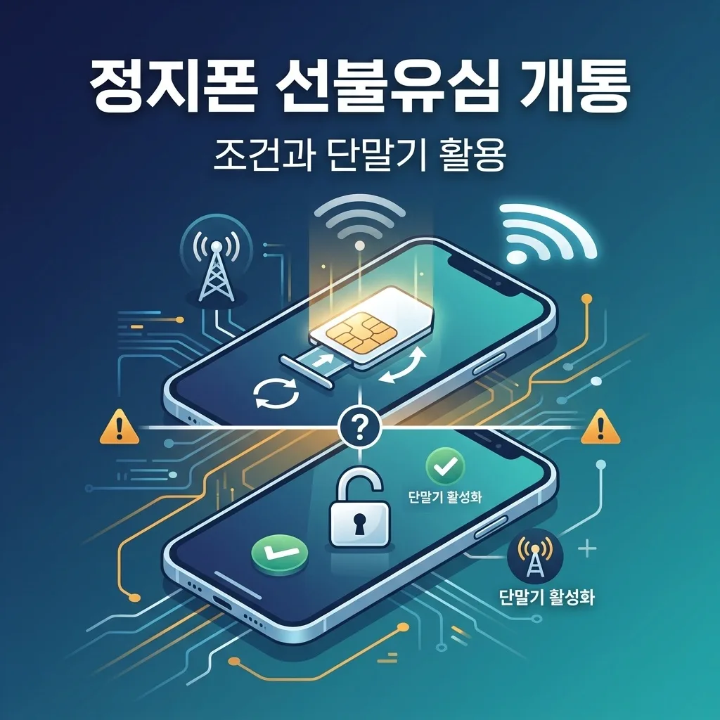 정지폰 선불유심 개통 가능 조건과 기존 단말기 활용 방법