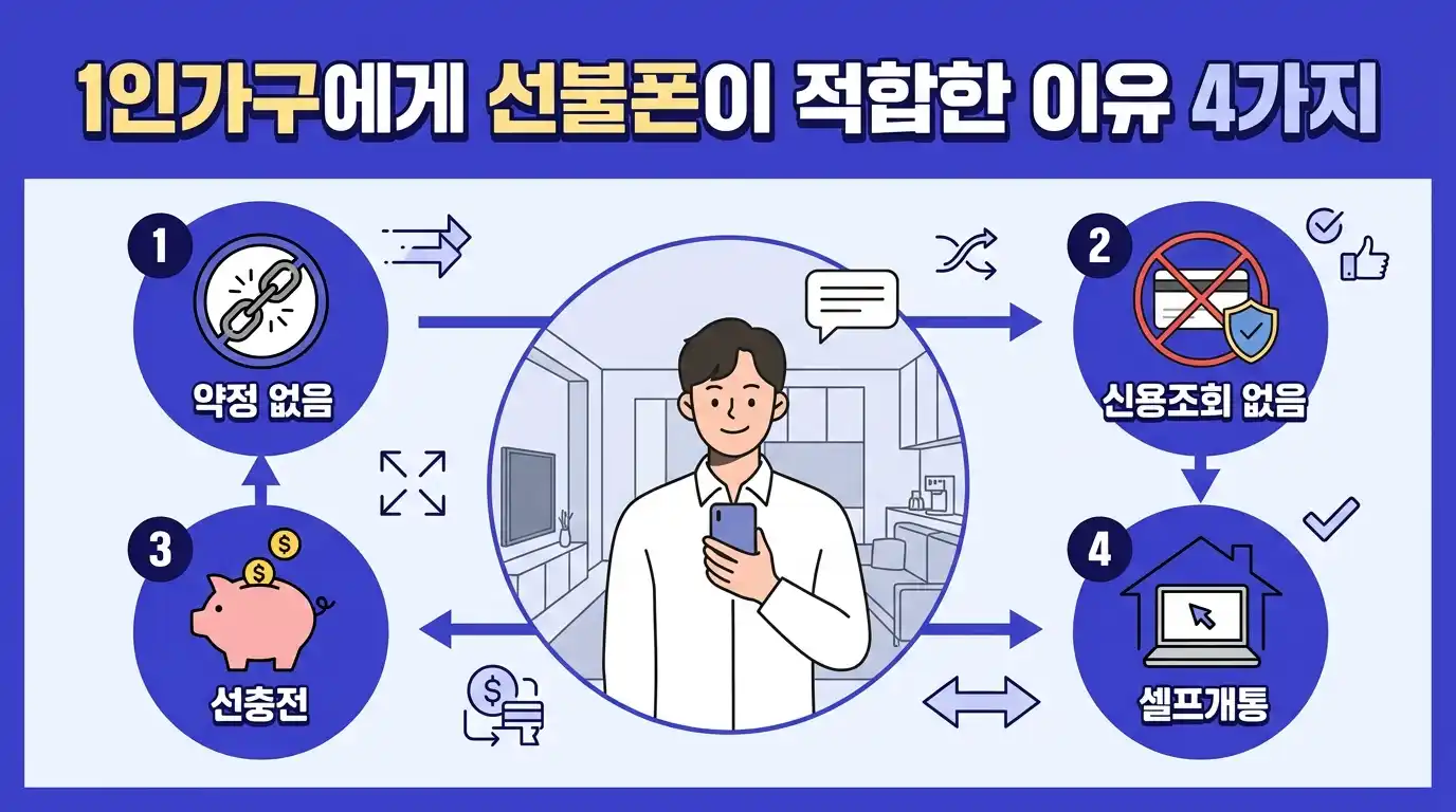 1인가구 선불폰 신청 비교