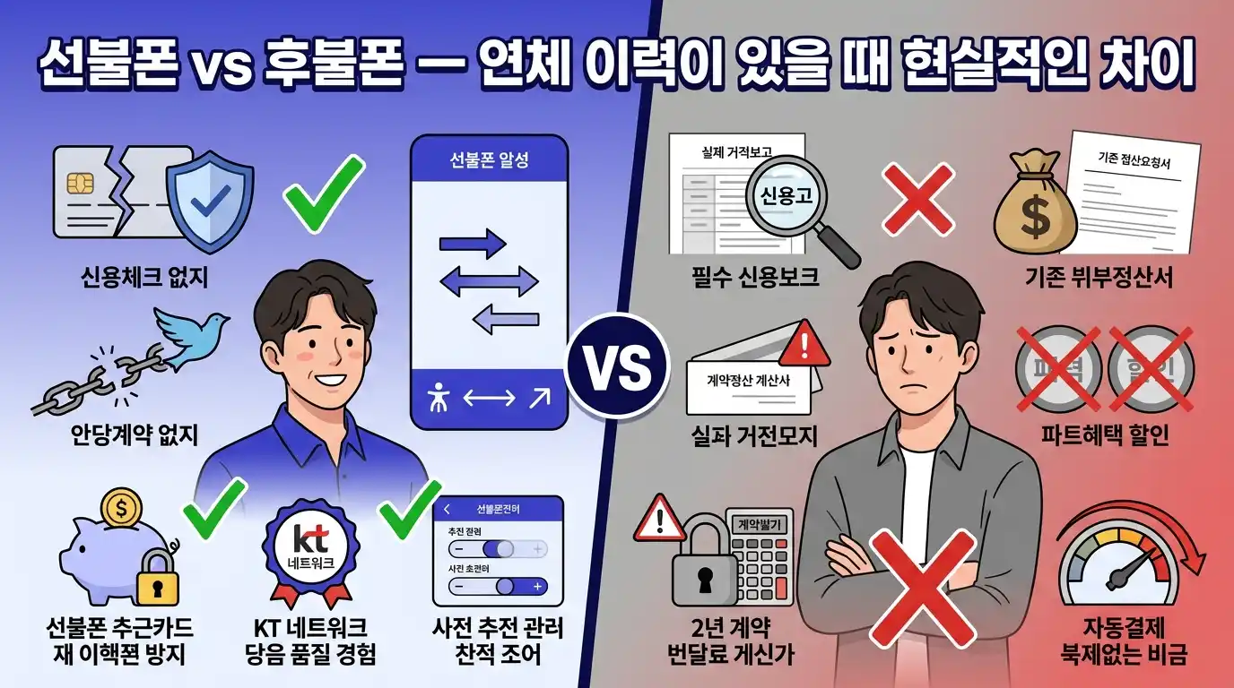 통신연체자 KT 5G 요금제 후기