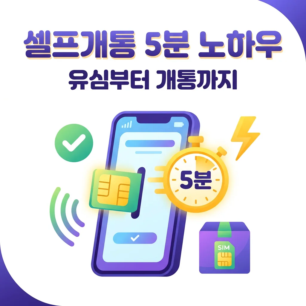유심 구매부터 개통까지 5분이면 끝나는 셀프개통 노하우